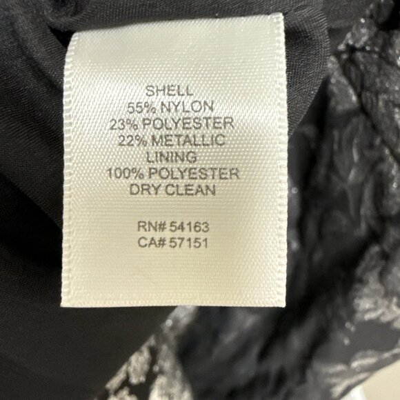 Eliza J Womens Size 2 Black One-Shoulder Jacquard Formal Gown Cocktail Dress NWT - Picture 9 of 9